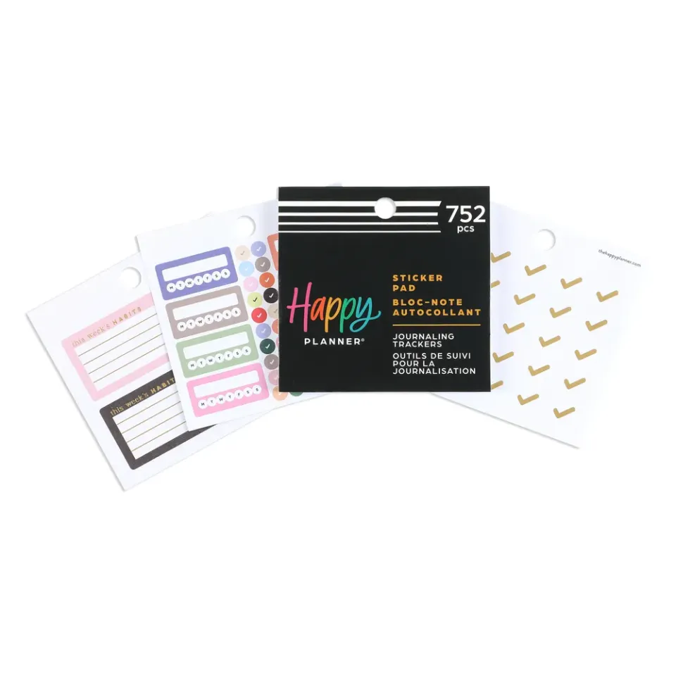 Happy Planner Journaling Trackers mini stickers 752 pièces