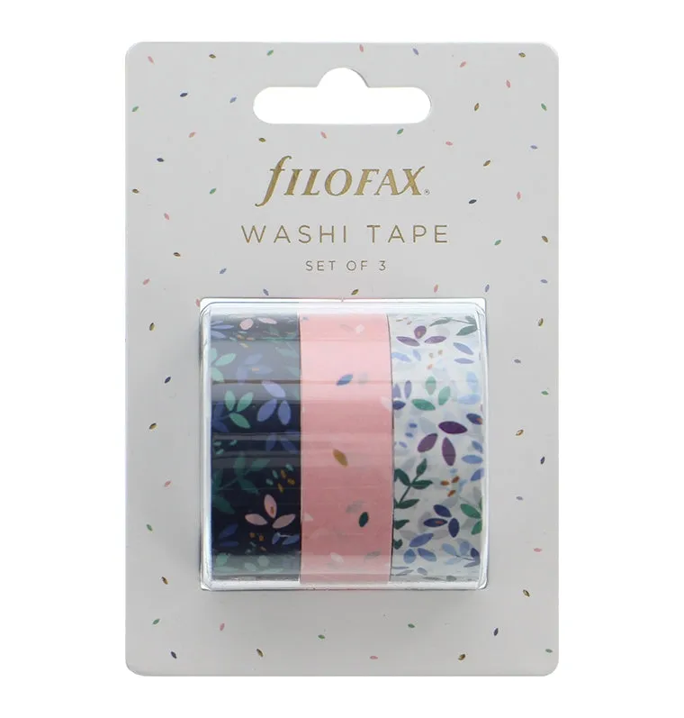 Filofax Garden washi tape set 3 rouleaux floral