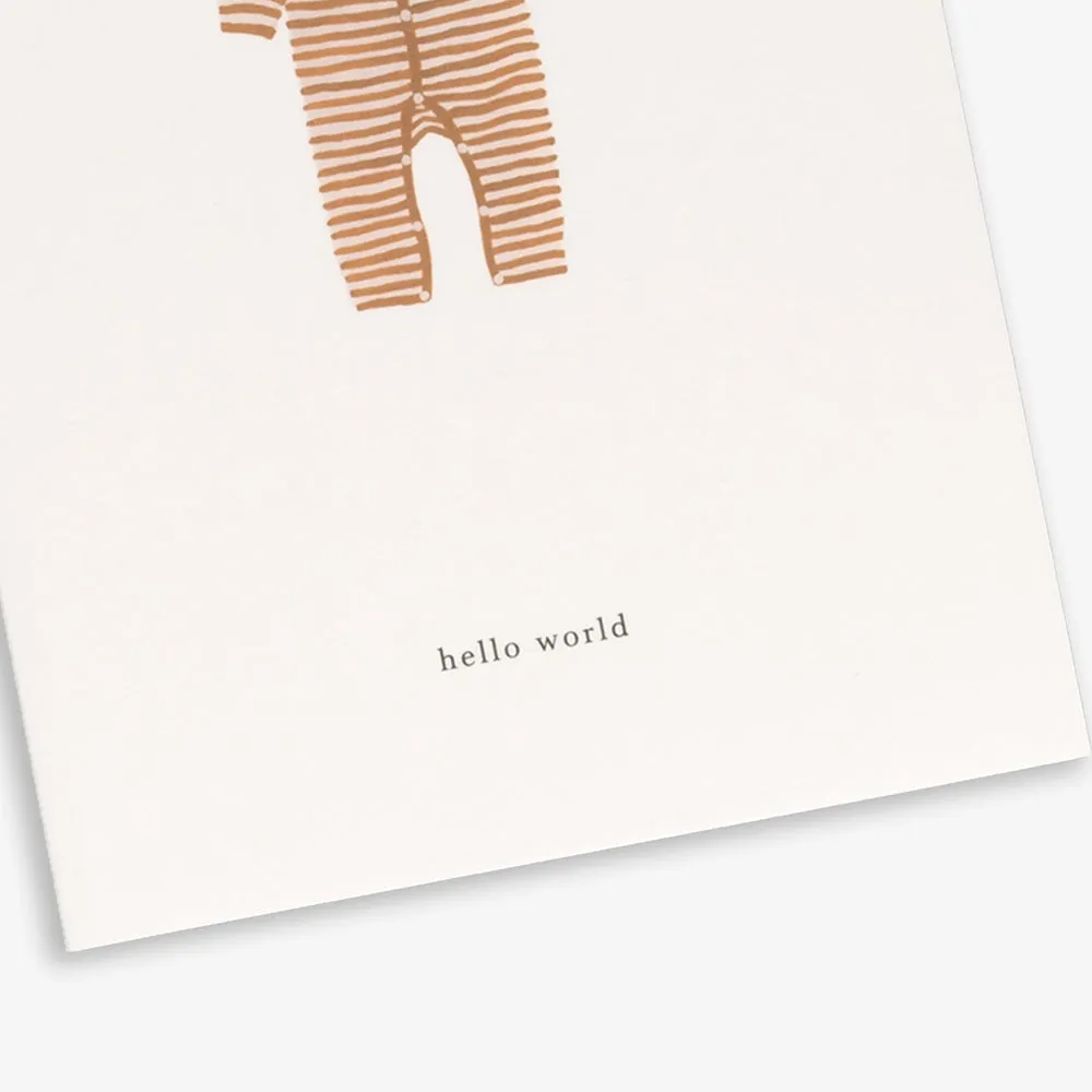 Kartotek Baby Onesie carte naissance ocre enveloppe