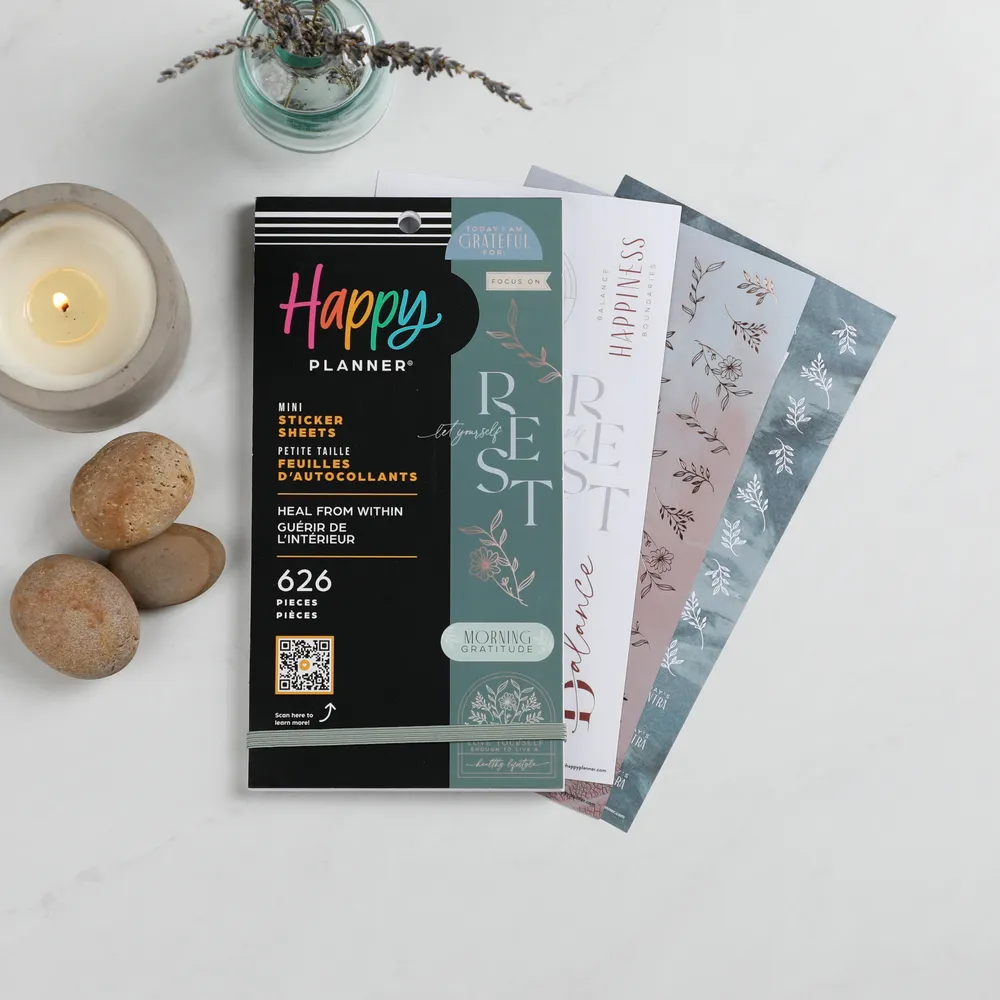 Happy Planner Heal from Within stickers Mini 626 pièces