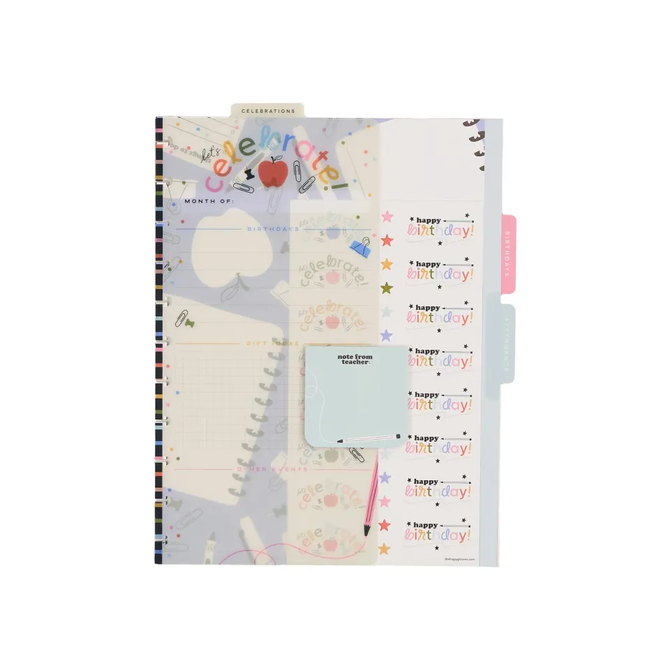 Happy Planner School Doodles Big accessoires teacher anniversaire