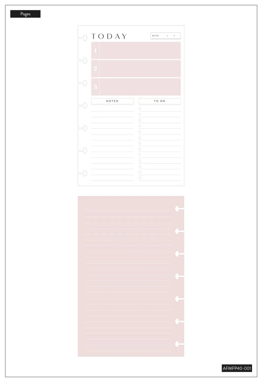 Happy Planner Minimalist Mini recharge to-do journalier