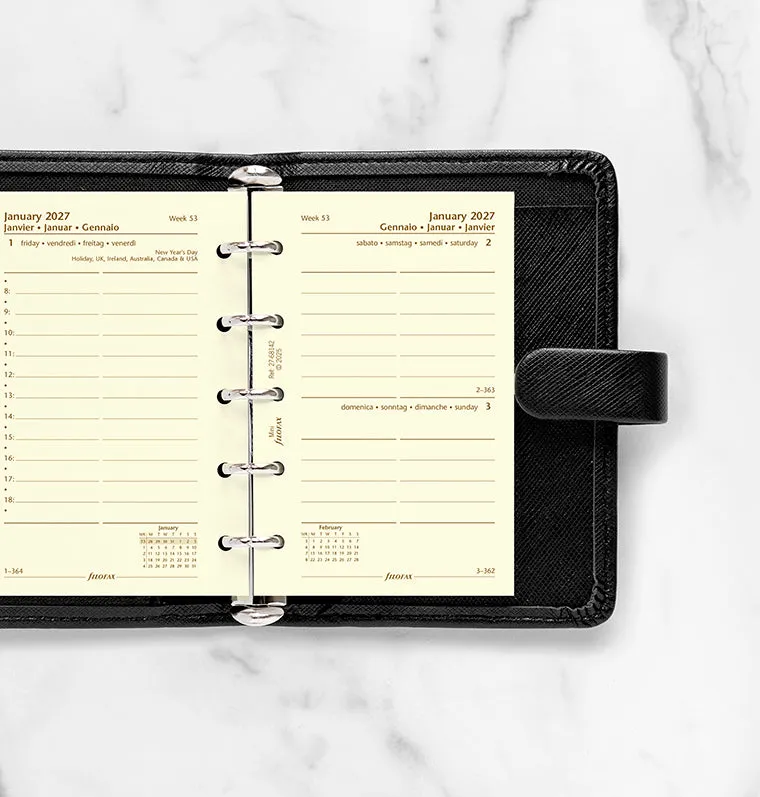 Filofax Classic recharge agenda Mini 2027 1 jour page