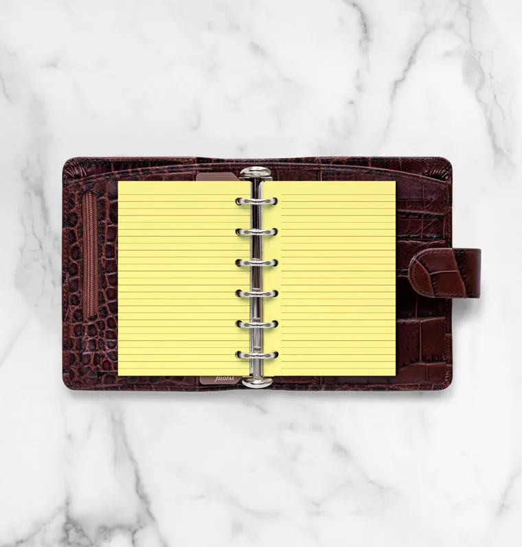 Filofax recharge lignée Pocket jaune 20 feuilles