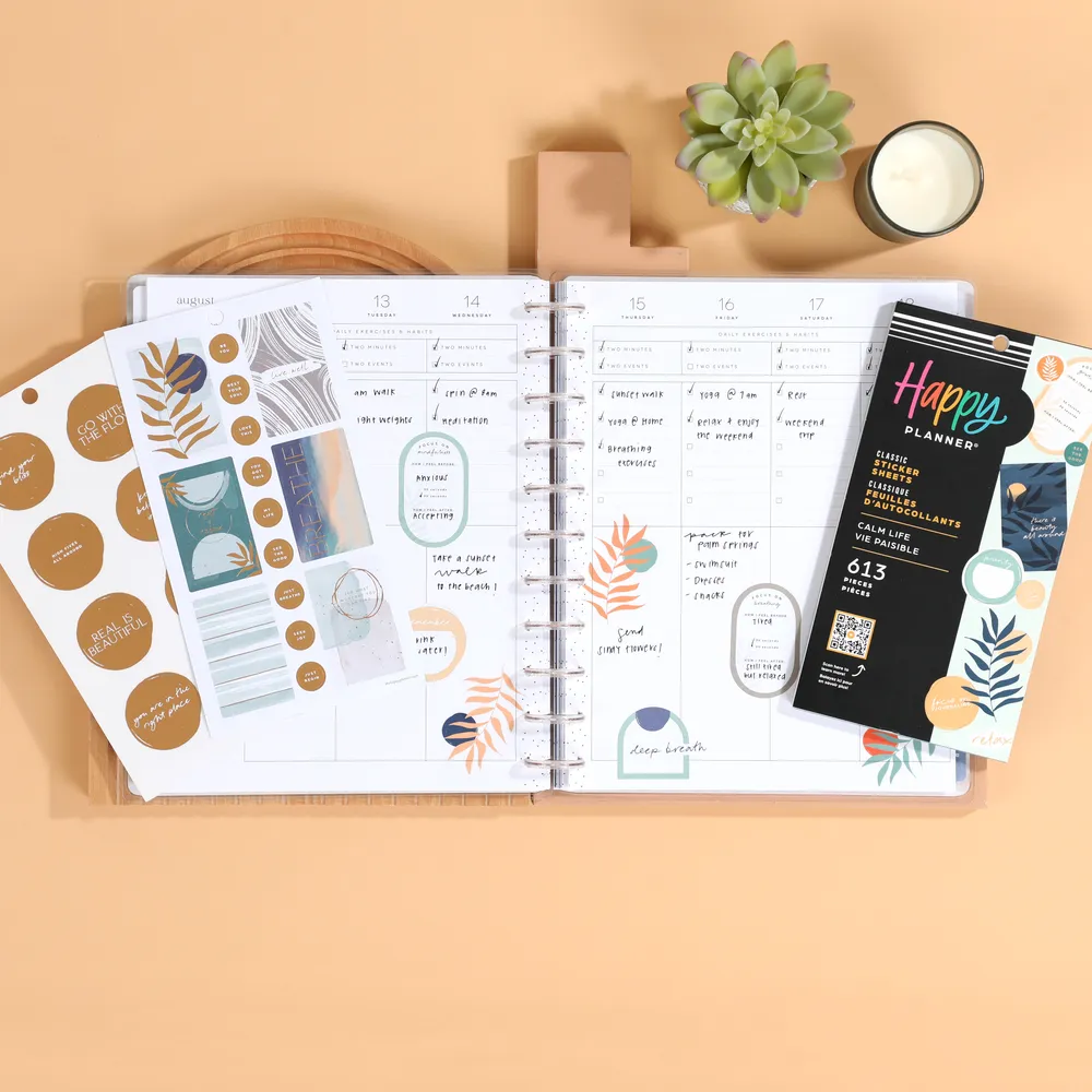Me & my big ideas Happy Planner Calm Life stickers value pack 613
