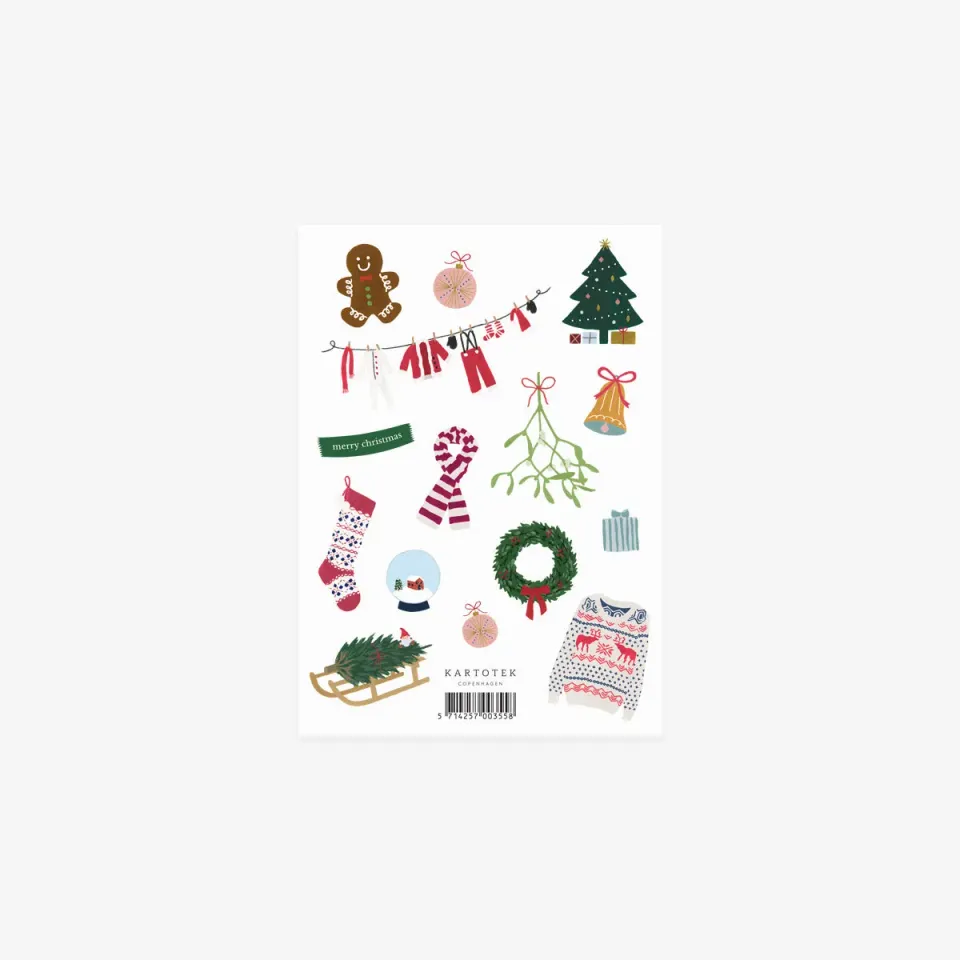 Kartotek Christmas stickers Noël