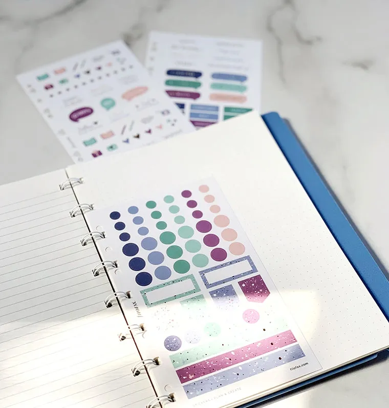 Filofax Expressions stickers repositionnables pastel doré