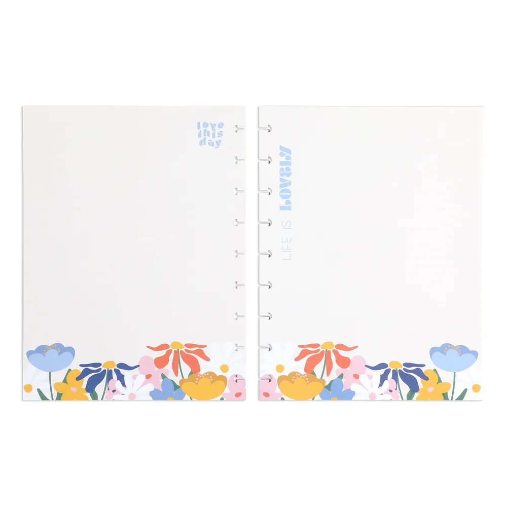 Happy Planner Fun Fleurs Classic papier recharge 40 feuilles fleuri