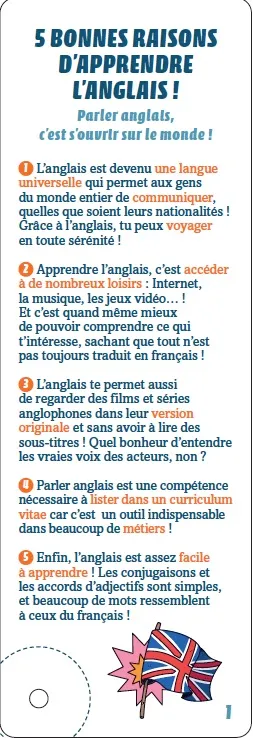 Frigobloc Incollables Éventail essentiel Anglais 7/12 ans mémo