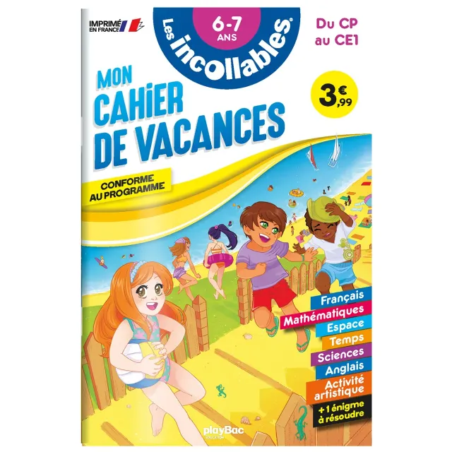 Les Incollables CP au CE1 2026 cahier de vacances 6/7 ans corrigés