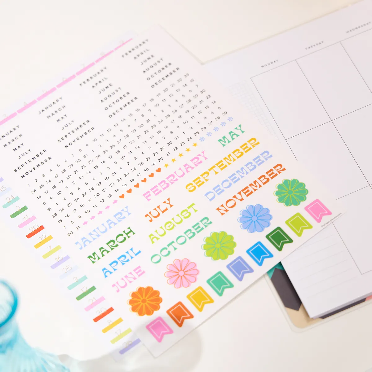Happy Planner Happy Outlines recharge agenda Classic 6 mois vertical