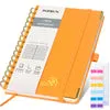 Poprun WH145L carnet ligné spirale orange papier épais
