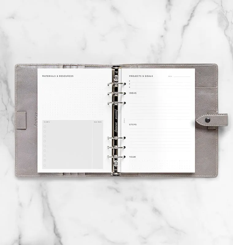 Filofax Projects & Goals Tracker recharge agenda A5 objectifs 56 feuilles