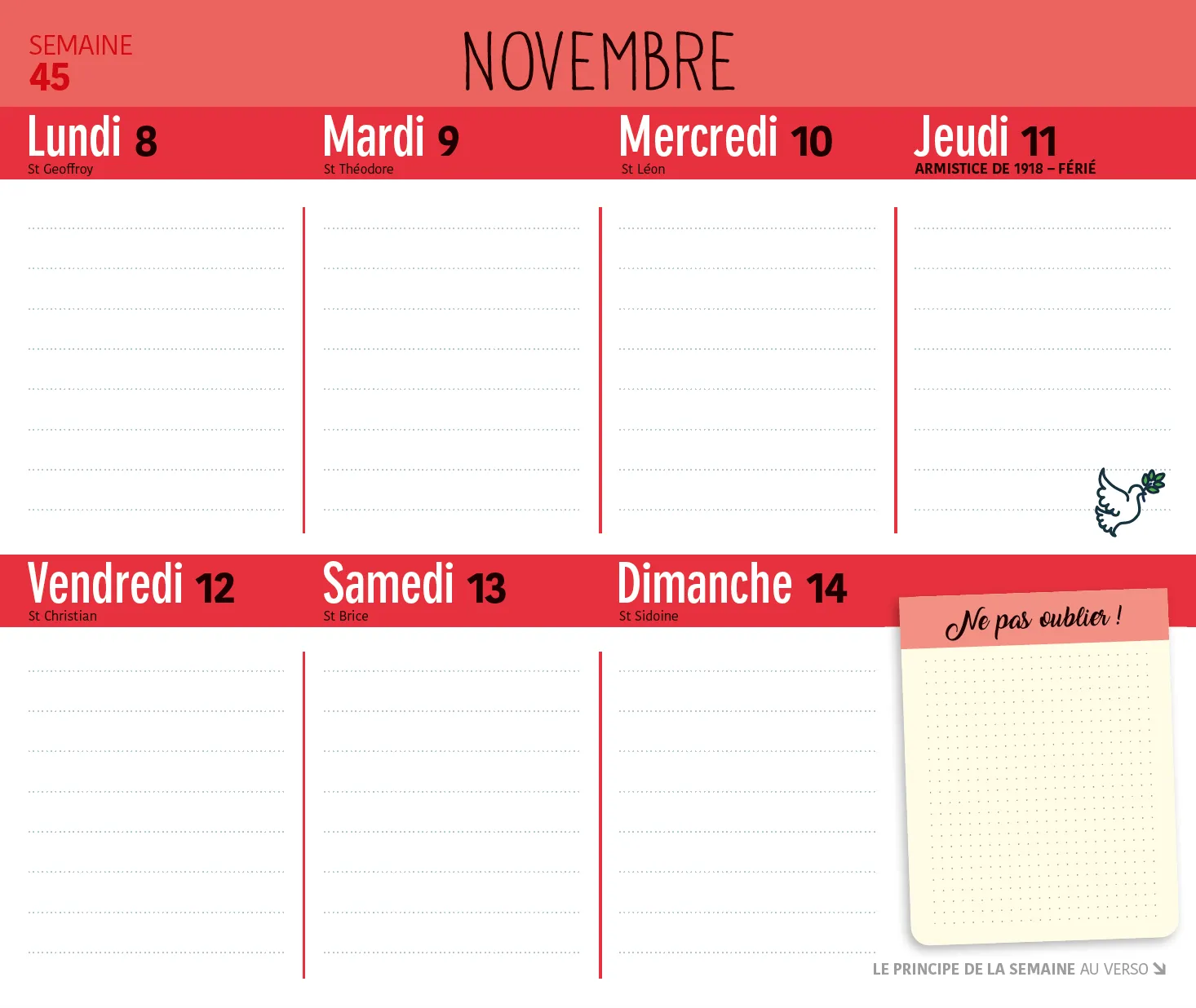 Frigobloc Montessori 2022 calendrier familial 16 mois