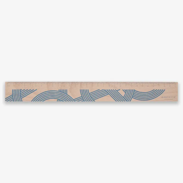Kartotek Wooden Ruler règle en bois 30 cm lignée