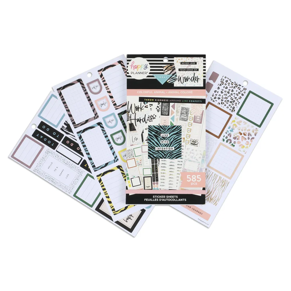 Happy Planner Safari stickers livre 30 pages 585 autocollants