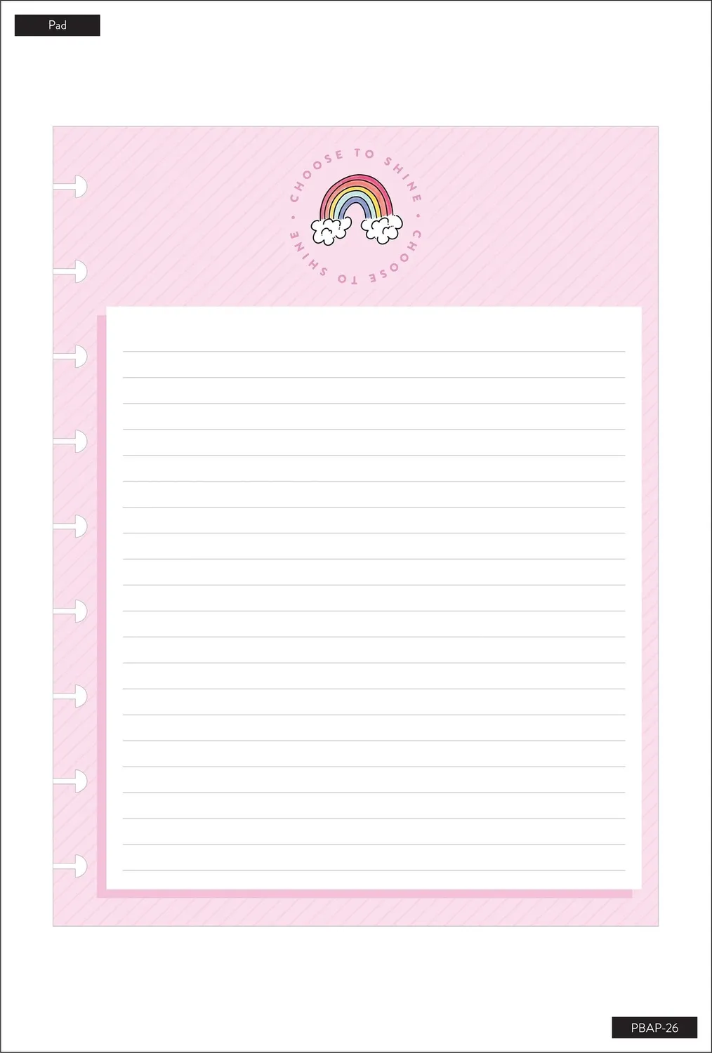 Happy Planner Classic bloc notes Rainbow 100 feuilles