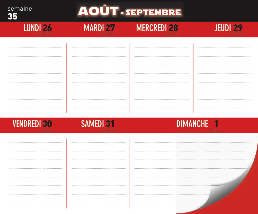 Frigobloc Star Wars 2020 calendrier familial aimanté 12 mois
