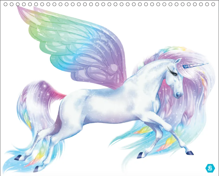 Frigobloc Licornes de rêve Magie des étoiles carnet créatif stickers