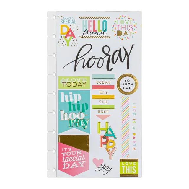 Happy Planner I Love Today stickers 5 planches
