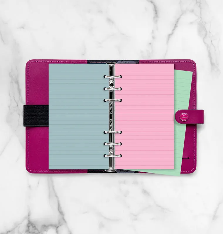 Filofax Fashion recharge lignées couleur Personal 30 feuilles