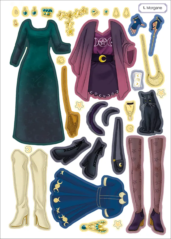 Je crée ma mode Sorcières cahier créatif stickers 6 ans