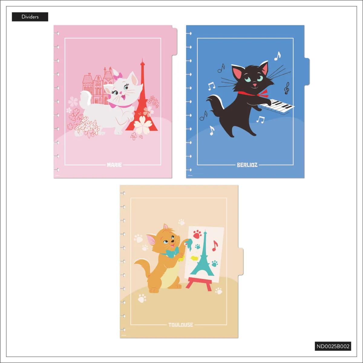 Happy Planner Disney Aristocats Big carnet 60 feuilles ligné pointillé