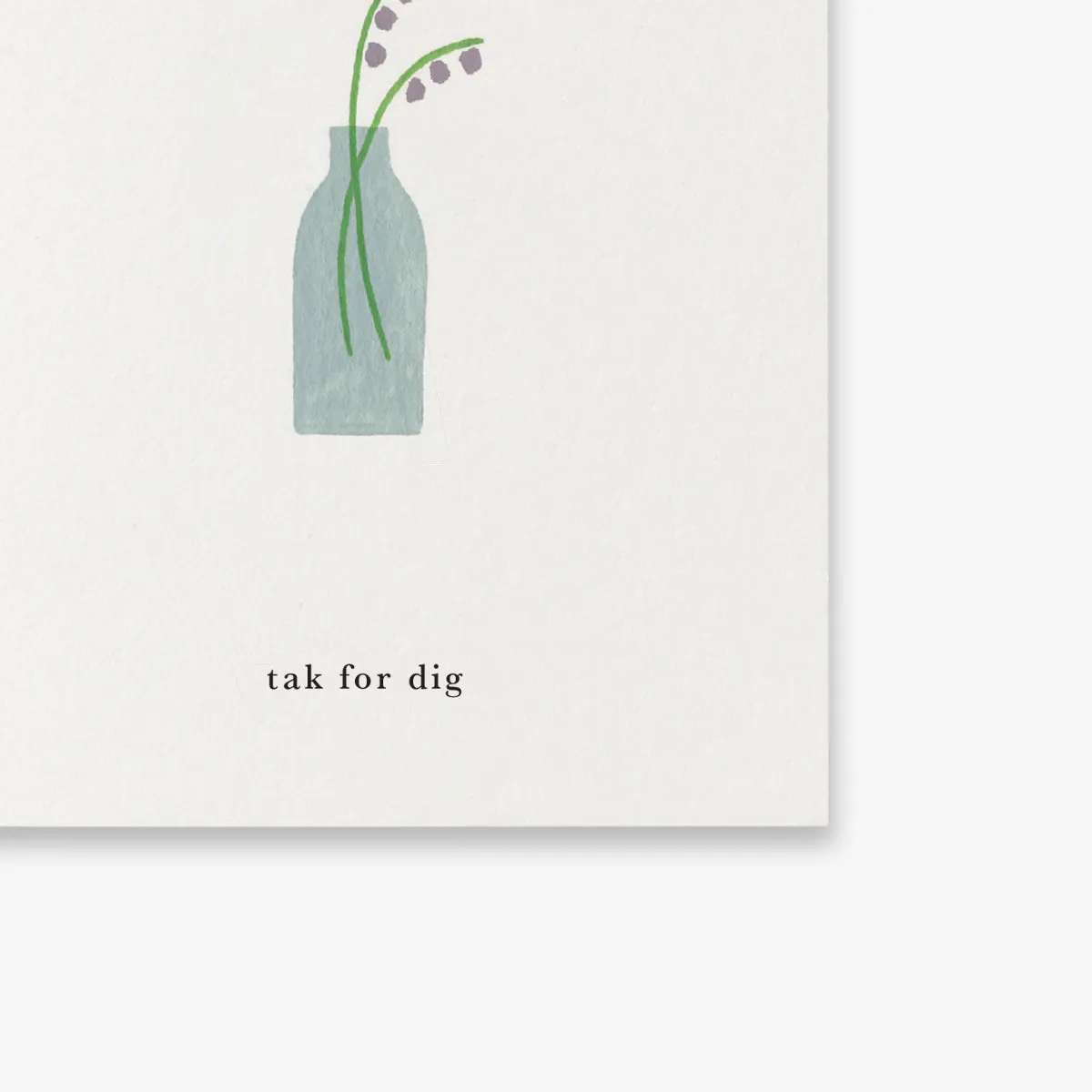 Kartotek Blomstervase petite carte merci tak for dig