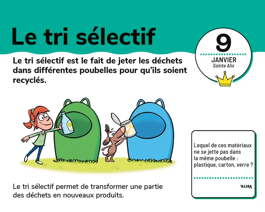 Frigobloc Les Incollables Un mot par jour CE1 chevalet vocabulaire 7-8a