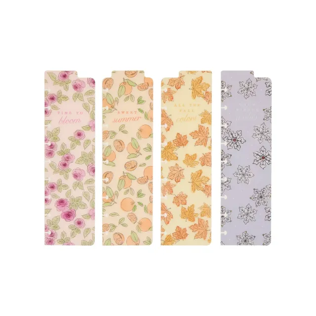 Happy Planner Seasonal Sidewalks marque-pages Classic x4 saisons