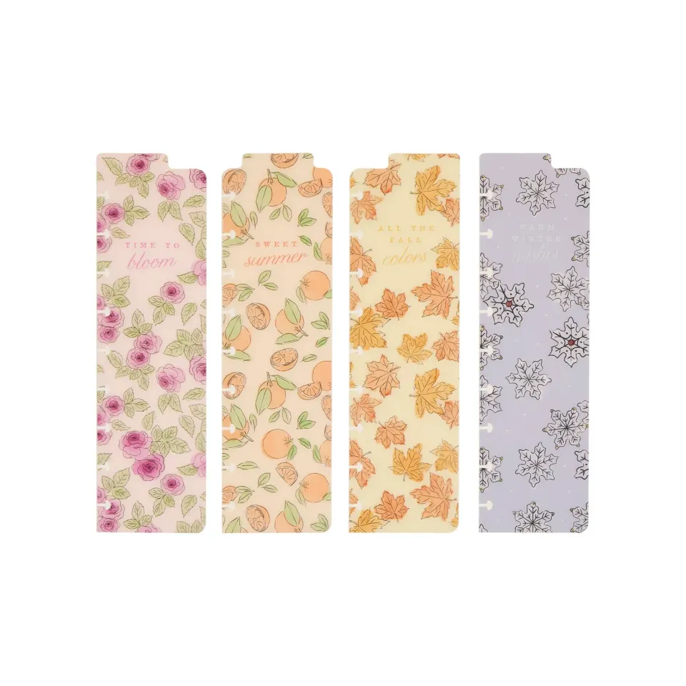 Happy Planner Seasonal Sidewalks marque-pages Classic x4 saisons