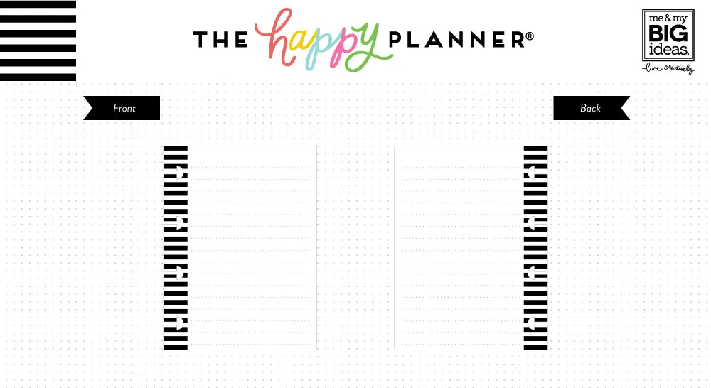 Happy Planner Micro papier notes Keepsake 40 feuilles ligné