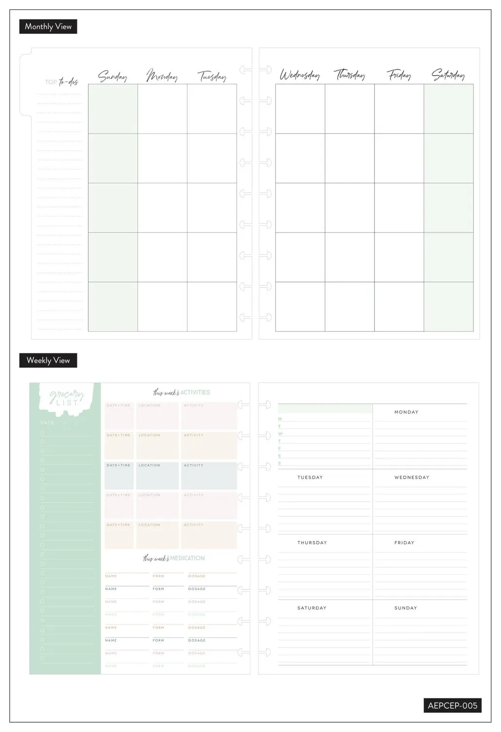 Happy Planner Caregiver Classic extension 4 mois aidant