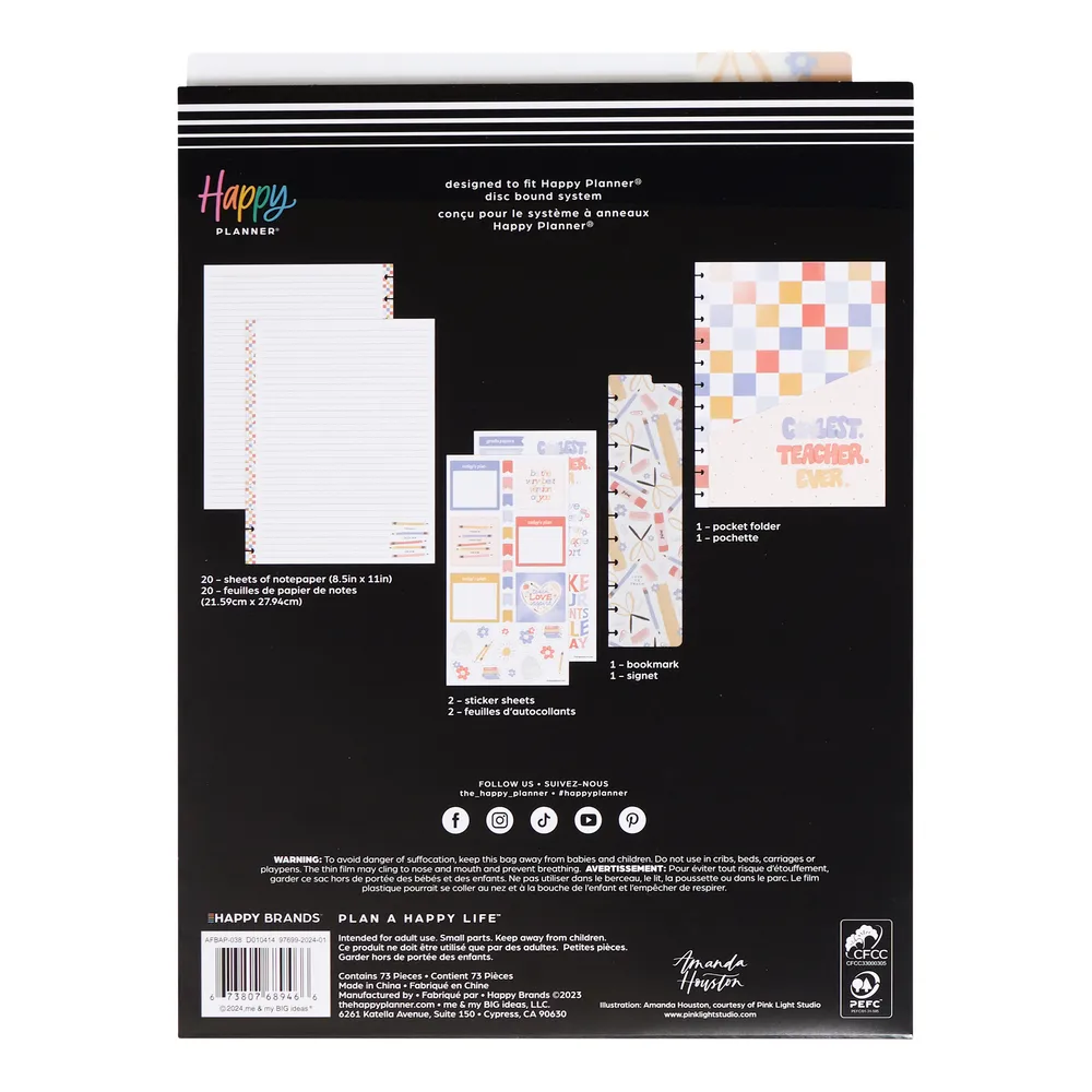Happy Planner Coolest Teacher Ever Big pack accessoires professeur