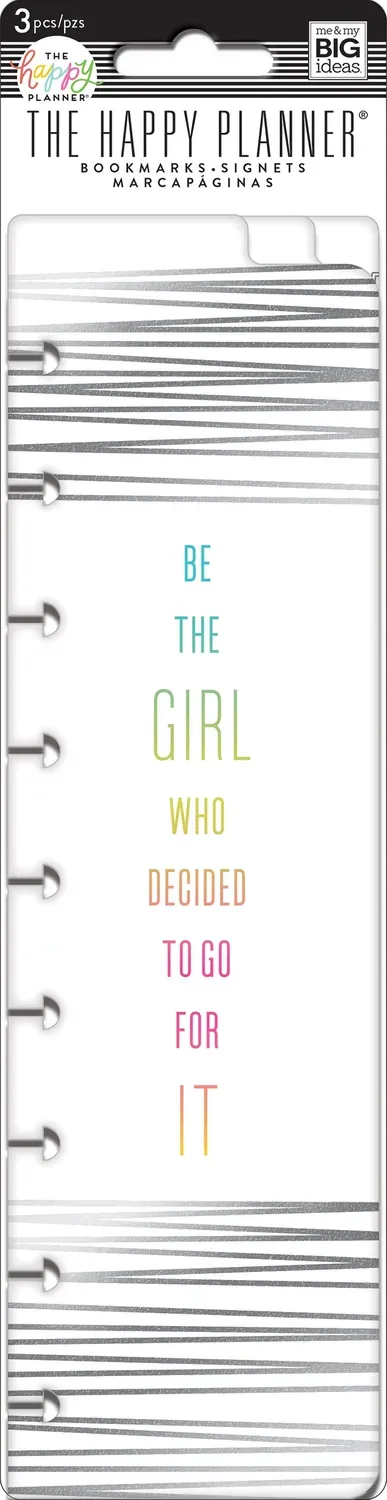 Happy Planner Go for it marque-pages plastique lot de 3