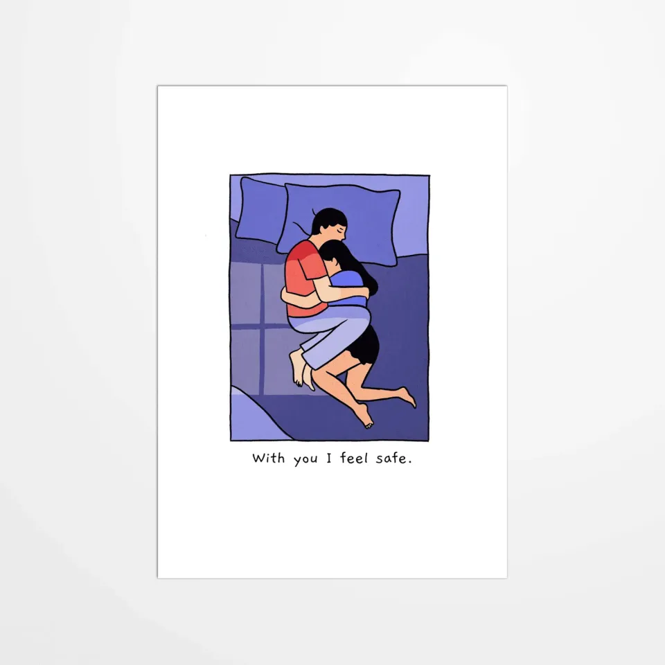 My365 Lorraine Sorlet With you I feel safe carte postale amour