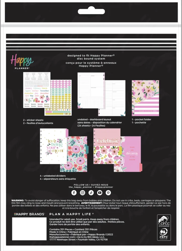 Happy Planner Mom's Fresh Bouquet extension 4 mois Classic