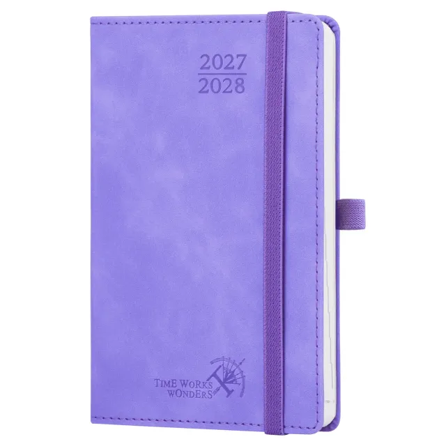 Poprun CEML2A6-27 agenda mensuel A6 lilas 24 mois