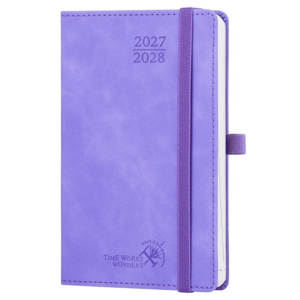 Poprun CEML2A6-27 agenda mensuel A6 lilas 24 mois