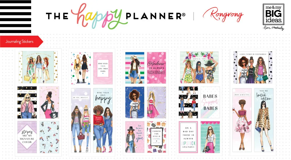 Happy Planner Rongrong Journaling Flip stickers 23 pièces