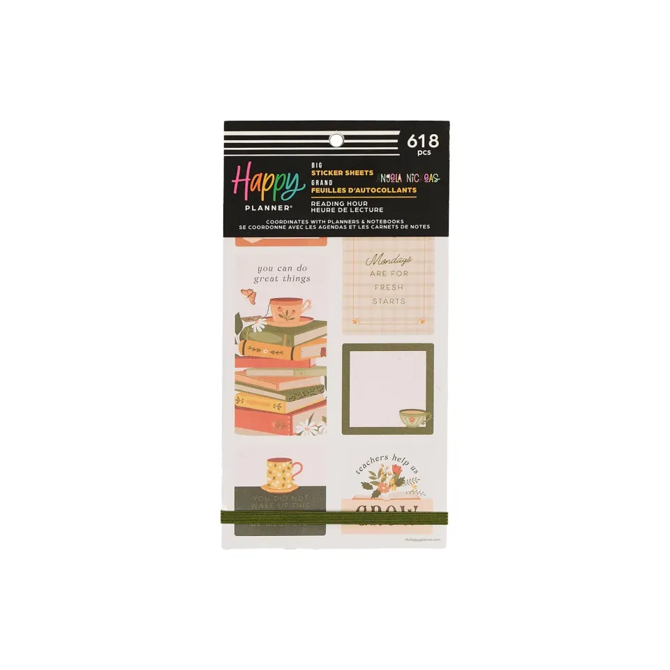 Happy Planner Reading Hour Teacher stickers Big