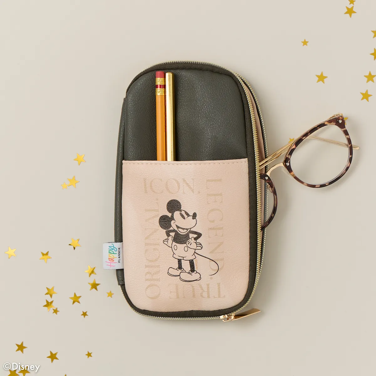 Happy Planner Disney Mickey trousse zippée à élastique