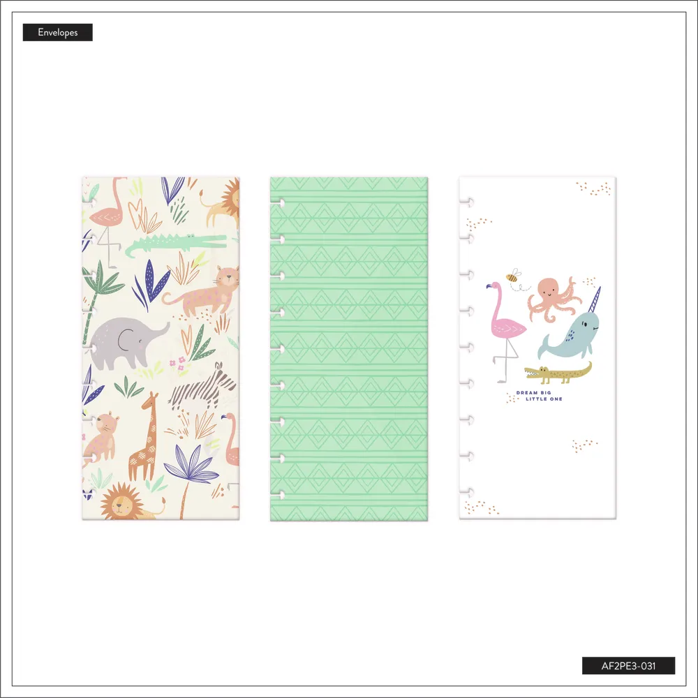 Happy Planner Hello Little One pochettes bébé x3 pastel