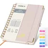 Poprun WH145L carnet ligné rose clair à spirale