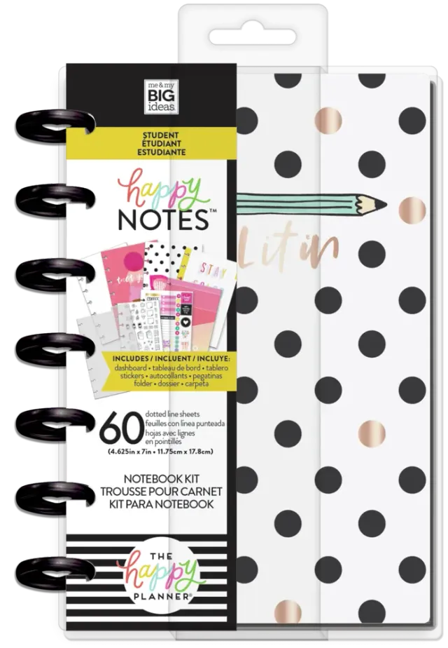 Me & my big ideas Happy Notes Pencil It In kit carnet mini pointillé