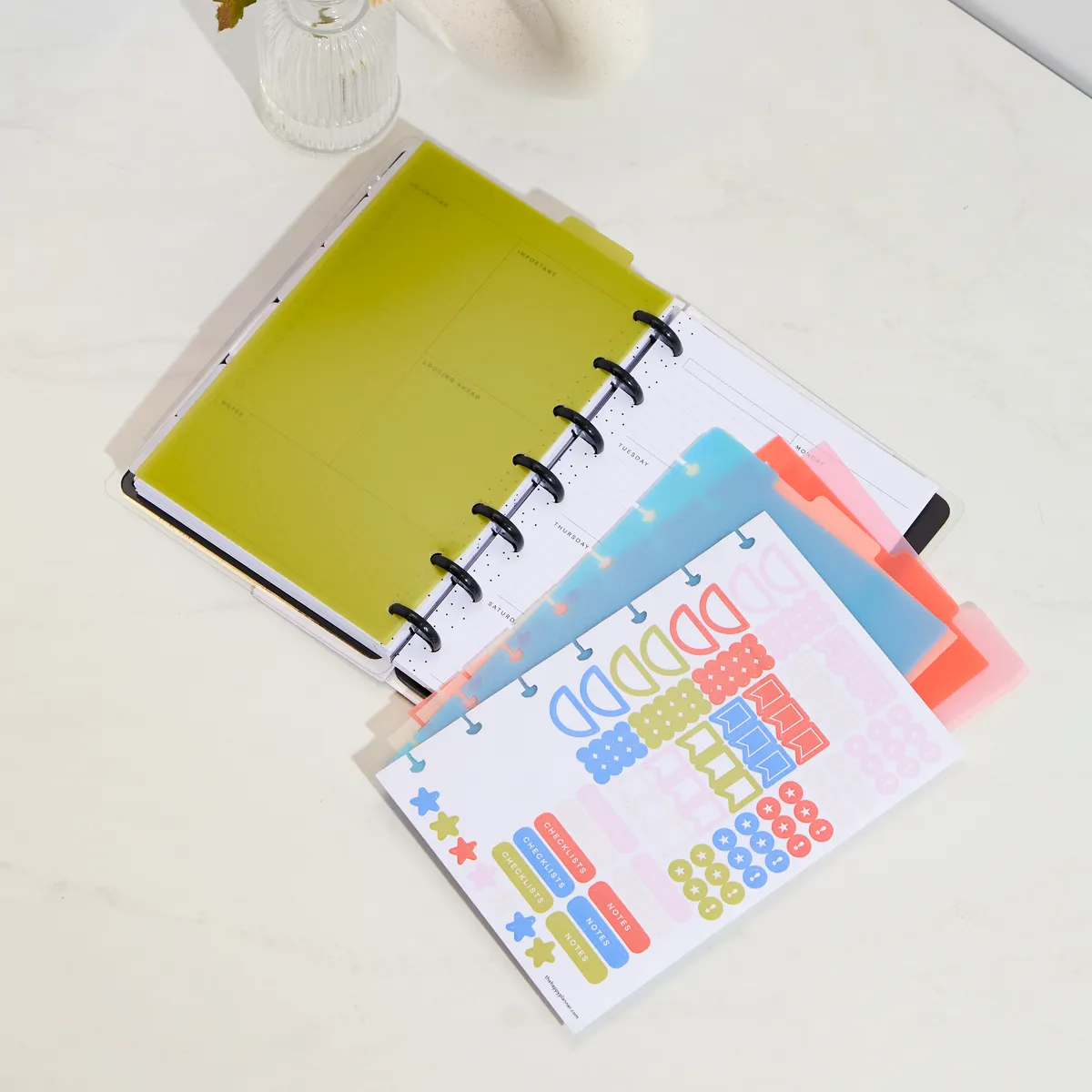 Happy Planner Bright Day Mini intercalaires plastique x5 multicolore