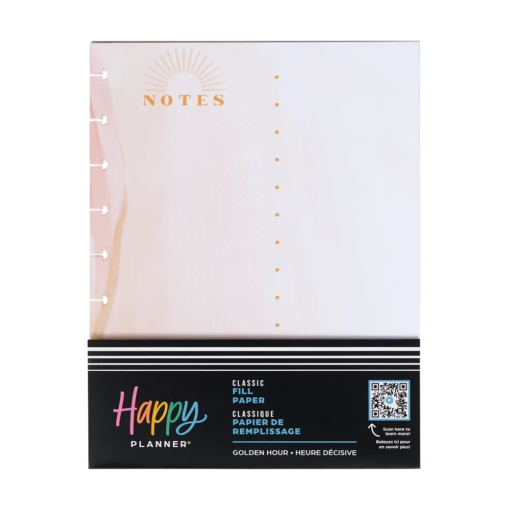 Happy Planner Golden Hour recharge Classic 40 feuilles pointillé
