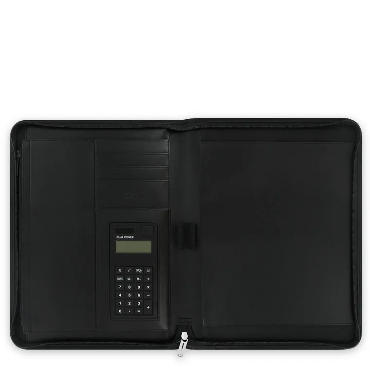 Filofax Metropol A4 porte-documents zippé calculatrice
