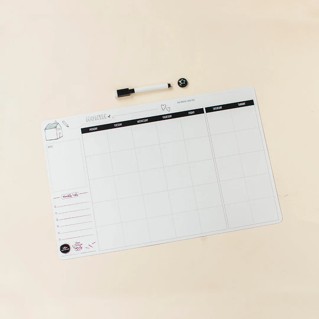 Les Belles Combines Monthly Family Planner planificateur magnétique
