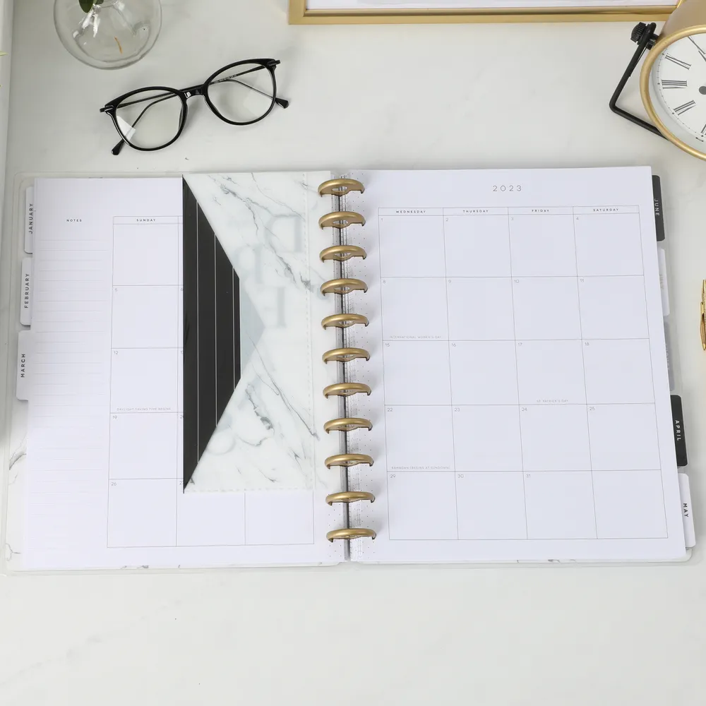 Happy Planner Gold & Black pochettes à anneaux lot 3 noir doré